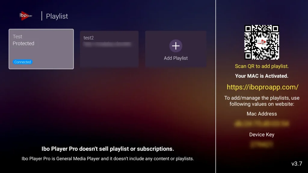 IBO IPTV Aktivierungsmaske – Eingabe von M3U-URL und Xtream-Codes
