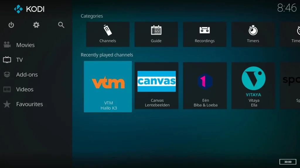 Kodi IPTV player
