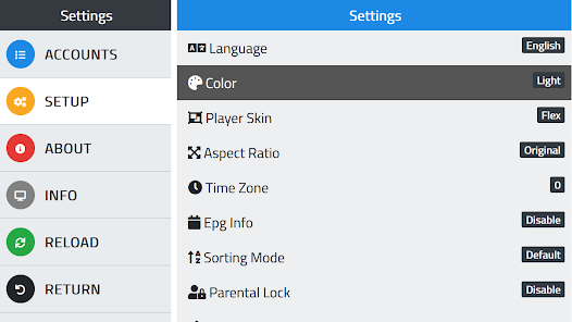 Smartone IPTV Deutsch - Sprachauswahl und deutsches Sendermenu