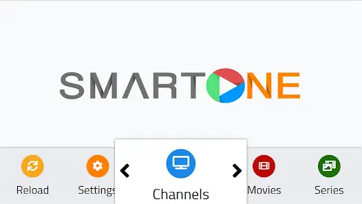 Smartone IPTV - Startbildschirm der App auf einem Android-Smartphone