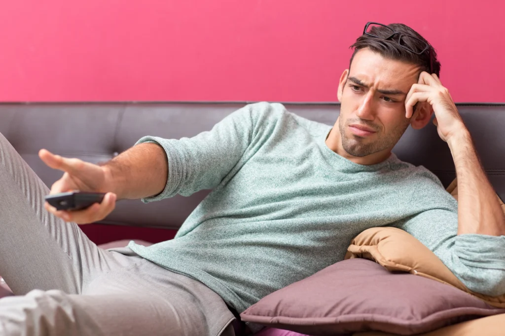 Typische IPTV-Fehlermeldung oder Buffering-Anzeige auf einem Smart-TV