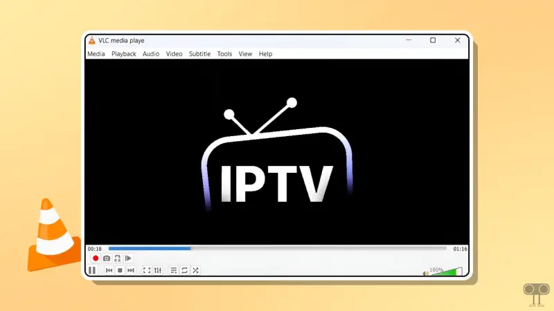 VLC Player Oberfläche – Medien-Menü geöffnet