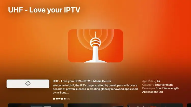 UHF IPTV apple tv
