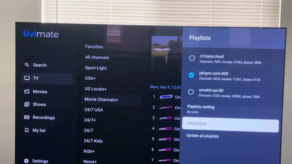 tivimate iptv player m3u playlist
